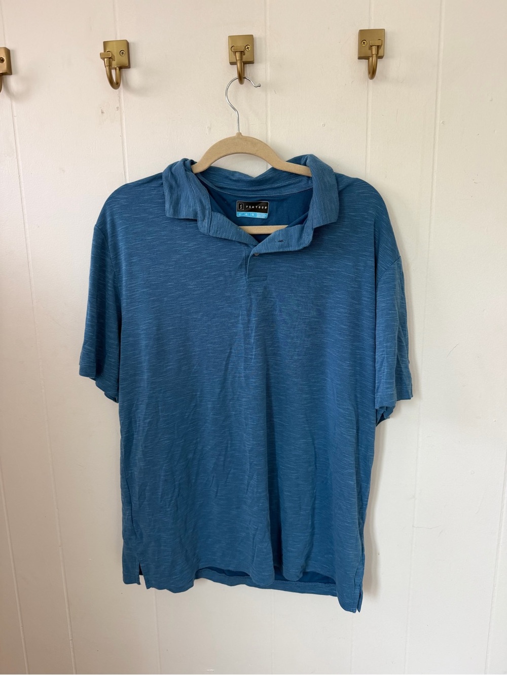 PGA Tour Men's Heathered Blue Polo